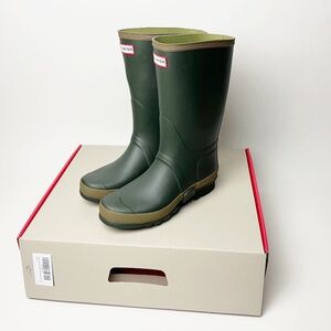Hunter Mens Boots Field Gardener Tall Pull-On Wellington Mid Calf Rubber 9 42
